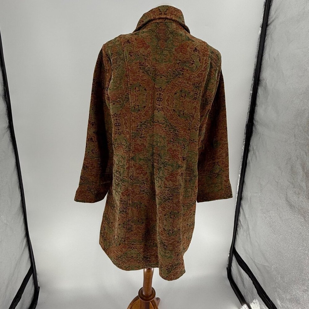 Habitat Tapestry Jacket Multicolor Long Sleeve Button-Front Woven Coat, Size L - Picture 2 of 12
